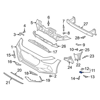 Genesis OE - Front Right Lower Bumper Cover Bracket