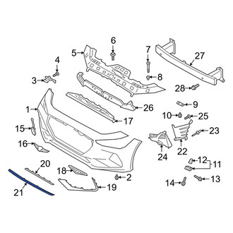 Genesis OE - Front Bumper Trim Insulator