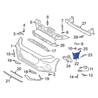 Genesis OE - Front Left Radiator Support Air Duct