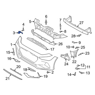 Genesis OE - Front Left Upper Bumper Cover Bracket