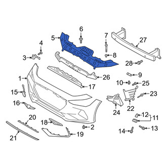 Genesis OE - Front Upper Bumper Cover Support Rail