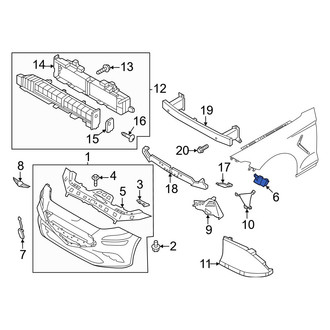 Genesis OE - Front Right Outer Bumper Cover Bracket