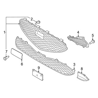 Genesis OE - Front Bumper & Grille - Grille & Components