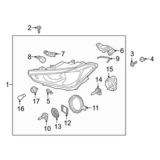Genesis OE - Front Lamps - Headlamp Components (Halogen)