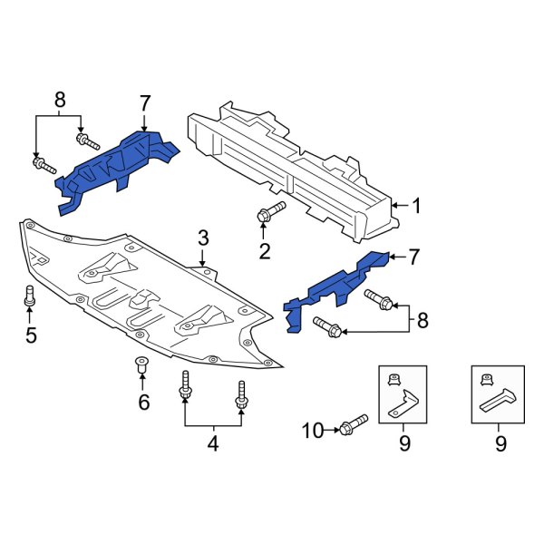 Radiator Support Splash Shield