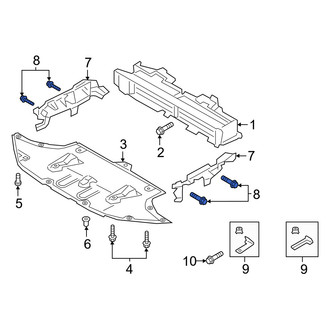 Genesis OE - Radiator Support Splash Shield Bolt