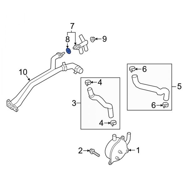 Automatic Transmission Oil Cooler Hose O-Ring