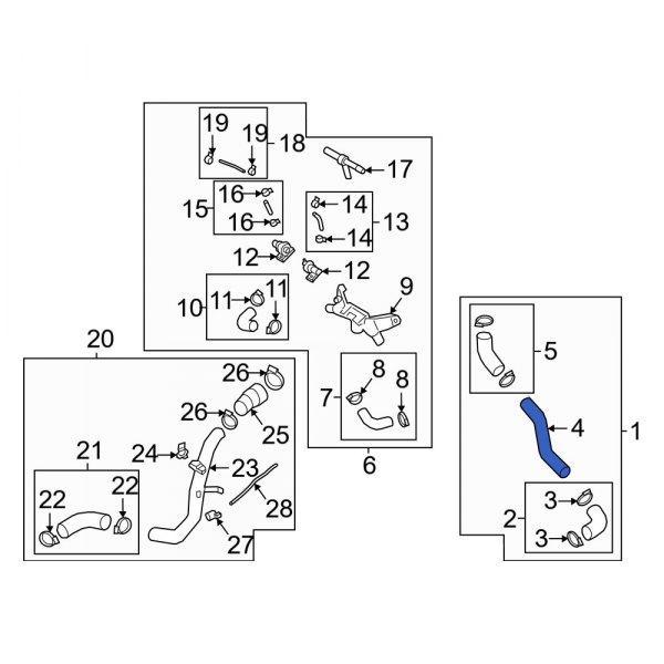 Genesis OE 282853L200 Intercooler Pipe
