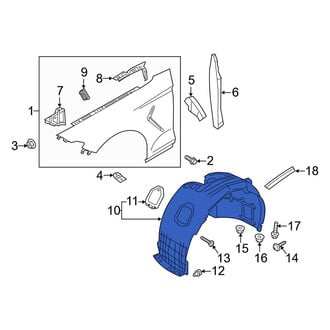 Genesis OE - Front Right Fender Splash Shield