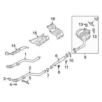 Genesis OE - Rear Exhaust Muffler Nut