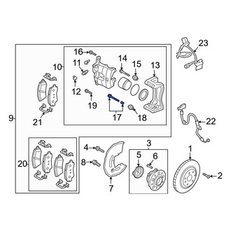 Genesis OE - Rear Lower Disc Brake Caliper Pin
