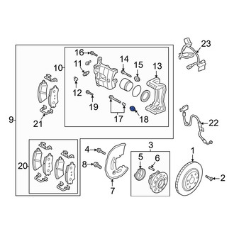 Genesis OE - Front Disc Brake Caliper Pin Boot