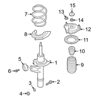 Genesis OE - Front Suspension - Struts & Components (W/O Electronic Damping), (RWD)