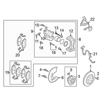 Genesis OE - Front Upper Disc Brake Caliper Pin