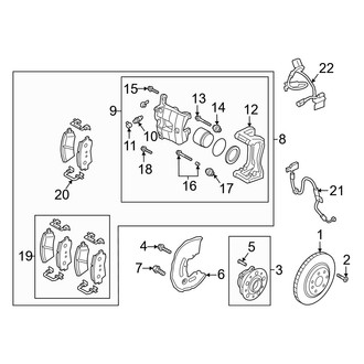 Genesis OE - Front Suspension - Brake Components (Standard Brakes)