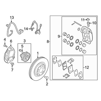 Genesis OE - Front Suspension - Brake Components (Brembo Brakes)