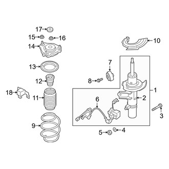 Genesis OE - Front Suspension - Struts & Components (With Electronic Damping), (AWD)