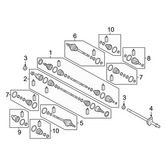 Genesis OE - Front Suspension - Drive Axles (AWD)