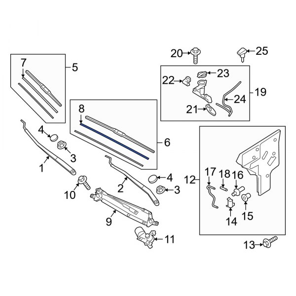 Windshield Wiper Blade Refill