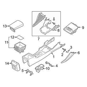Genesis OE - Center Console (Console & Trim), (Standard Tr)