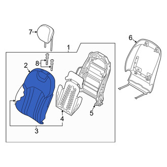 Genesis OE - Front Right Seat Back Cushion Cover