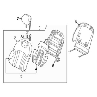 Genesis OE - Front Left Seat Back Assembly