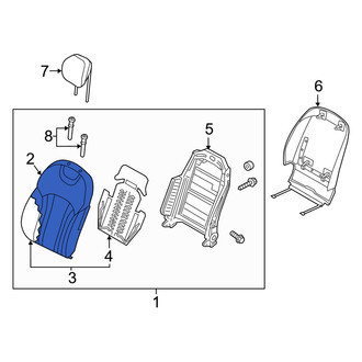 Genesis OE - Front Left Seat Back Cushion Cover