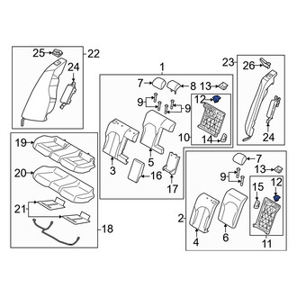 Genesis OE - Rear Folding Seat Latch Release Handle