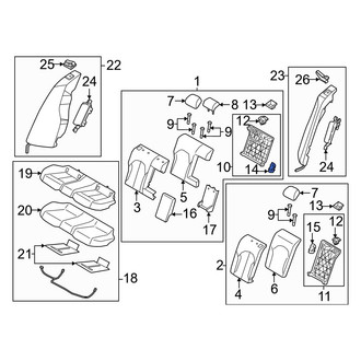 Genesis OE - Rear Right Folding Seat Latch