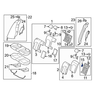 Genesis OE - Rear Left Folding Seat Latch