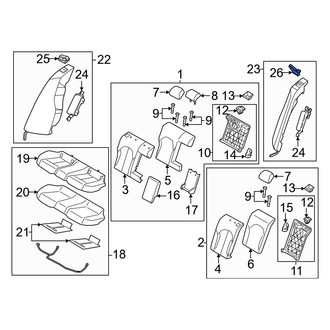 Genesis OE - Rear Left Seat Belt Guide