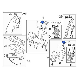 Genesis OE - Rear Outer Headrest