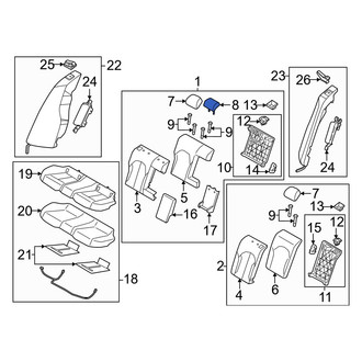 Genesis OE - Rear Center Headrest