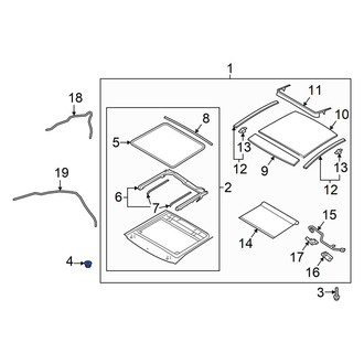Genesis OE - Sunroof Frame Nut