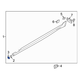 Genesis OE - Front Rocker Panel Molding Nut