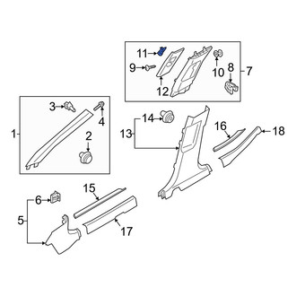 Genesis OE - Front Left Seat Belt Height Adjuster