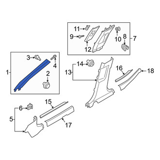 Genesis OE - Left Body A-Pillar Trim Panel