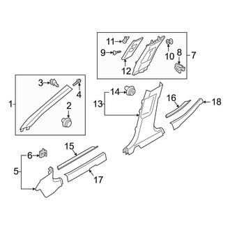Genesis OE - Pillars, Rocker & Floor - Interior Trim