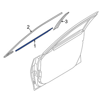 Genesis OE - Front Right Door Belt Molding
