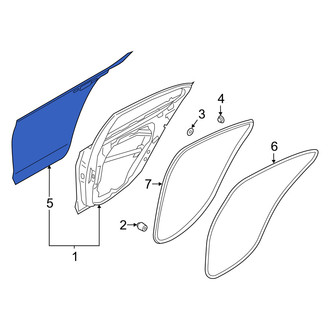 Genesis OE - Rear Right Outer Door Outer Panel