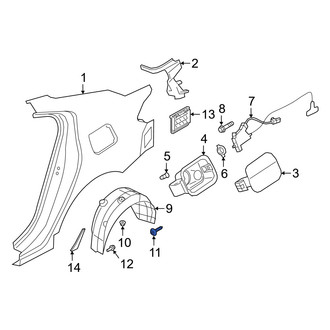 Genesis OE - Quarter Panel Splash Shield Screw