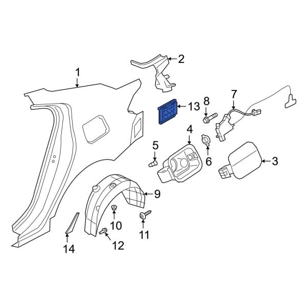 Genesis OE 97535J5000 - Rear Quarter Panel Vent