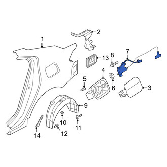 Genesis OE - Rear Fuel Filler Door Lock Actuator