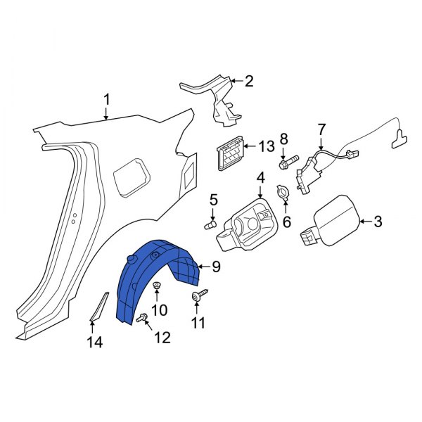 Quarter Panel Splash Shield