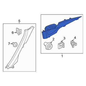 Genesis OE - Rear Left Upper Interior Quarter Panel Trim Panel