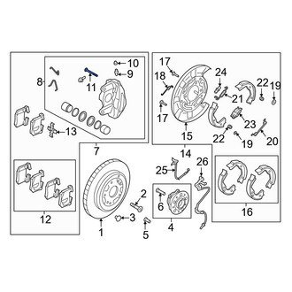 Genesis OE - Rear Upper Disc Brake Caliper Pin