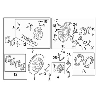 Genesis OE - Rear Suspension - Brake Components