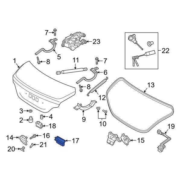 Deck Lid Latch Cover