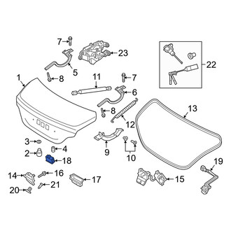 Genesis OE - Rear Trunk Lid Release Switch