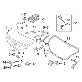 Genesis OE - Trunk Lid - Lid & Components (Base / Launch Edition / Prestige / Sport Advanced / Sport Prestige)